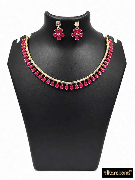 Drop Stone Necklace Set A1TJ00272N Drop Stone Necklace Set A1TJ00272N
