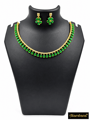 Drop Stone Necklace Set A1TJ00272O