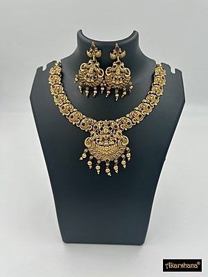 Mango Pattern Lakshmi Necklace Set A1TJ00305