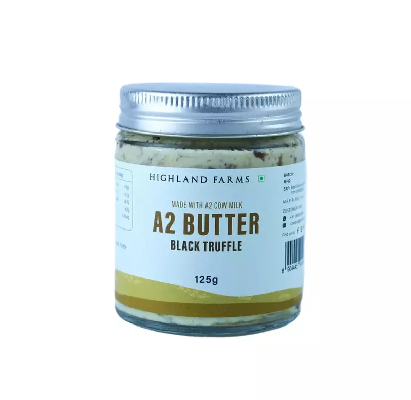 A2 Cow Milk Butter (Black truffle) 125 gms - Highland Farms