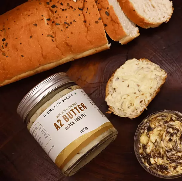 A2 Cow Milk Butter (Black truffle) 125 gms - Highland Farms