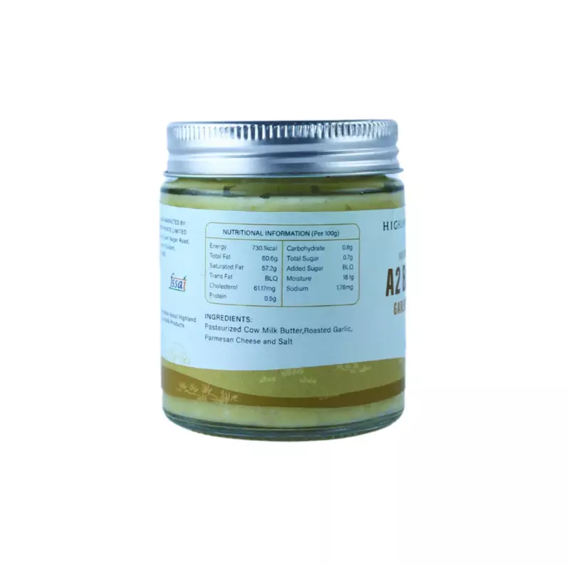A2 Cow Milk Butter (Garlic Parmesan) 125 Gms