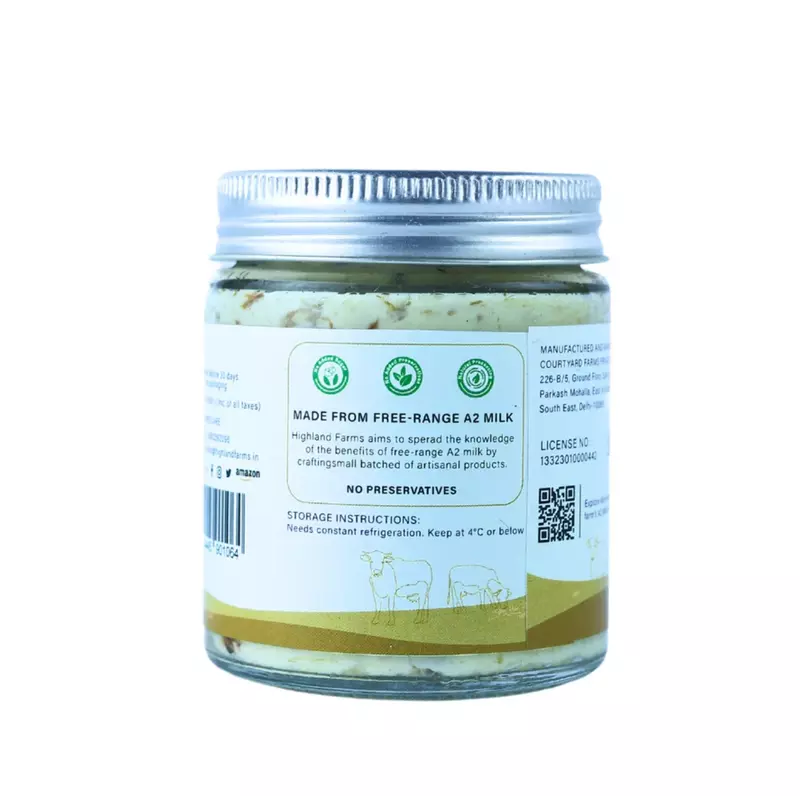 A2 Cow Milk Butter (Sundried Tomato & Basil) 125 gms - Highland Farms