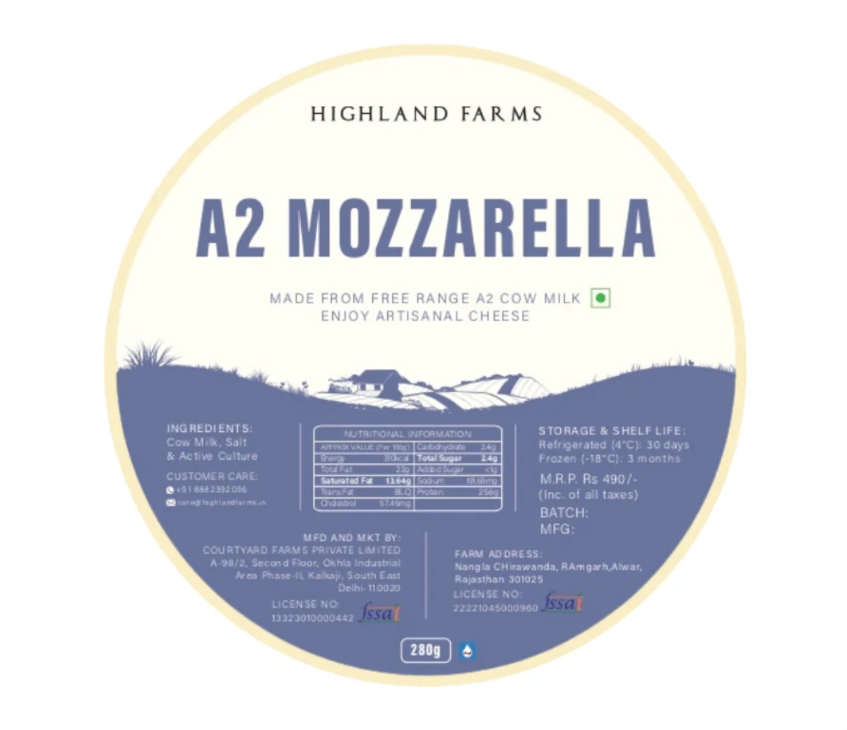 A2 Mozzarella Cheese (Pizza Cheese)