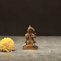 Brass Sitting God Hanuman Idol - 3 inch Height | Majestic Brass Idol of Sitting Lord Hanuman for Devotional Adornment