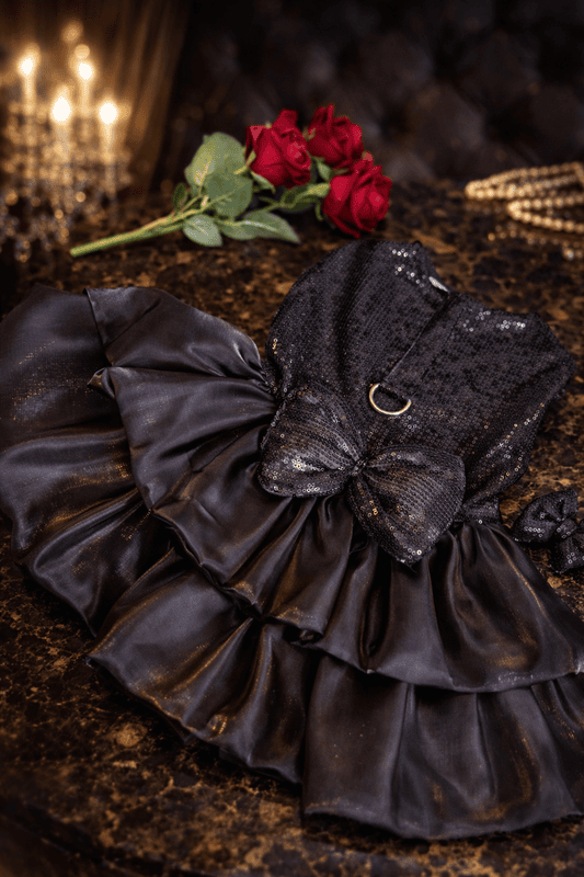 Black Sequin Party Dress