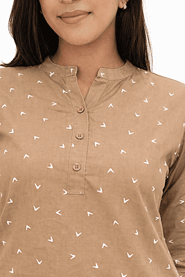 Top and Pant Co-Ord Set - Beige / Arrow