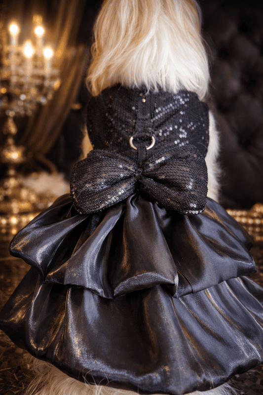 Black Sequin Party Dress