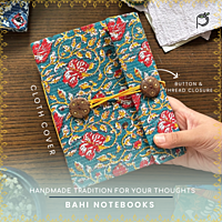 Traditional Bahi Notebook Teal Blue