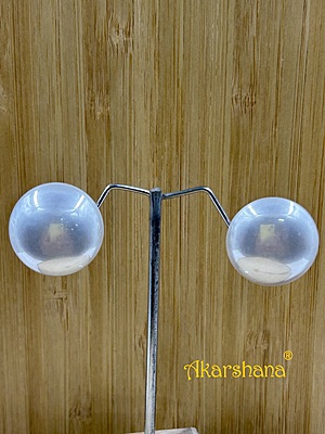 Acrylic Big Flat Pearl Studs A6FJ00123 Acrylic Big Flat Pearl Studs A6FJ00123