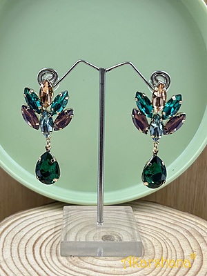 Multi Colour Korean Crystal Dangles A6FJ00126B