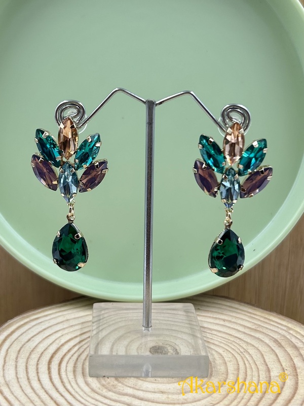 Multi Colour Korean Crystal Dangles A6FJ00126B