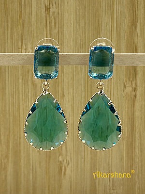 Blue Glass Stone Dangles A6FJ00181D