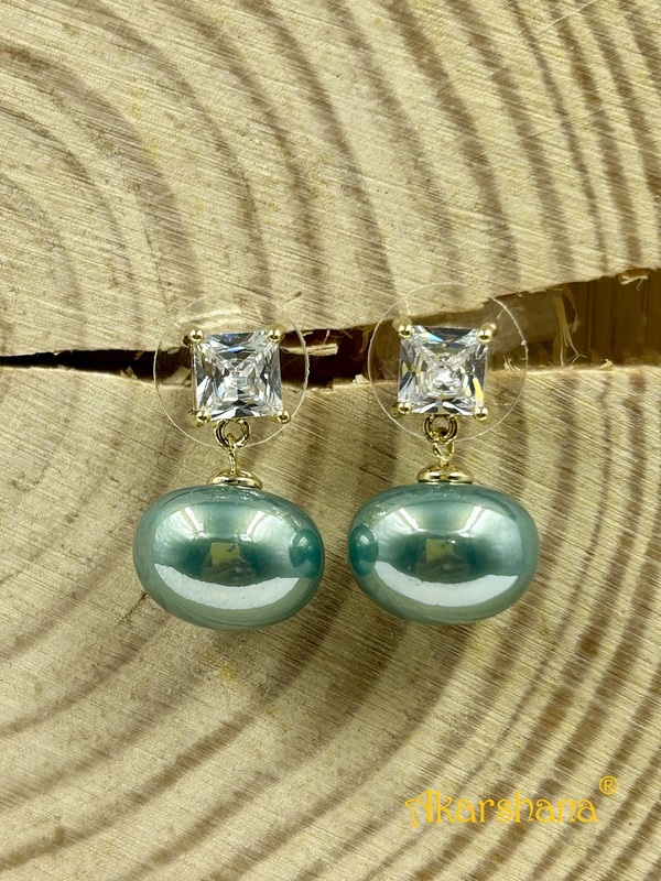 CZ Stone Green Pearl Dangles A6FJ00195H