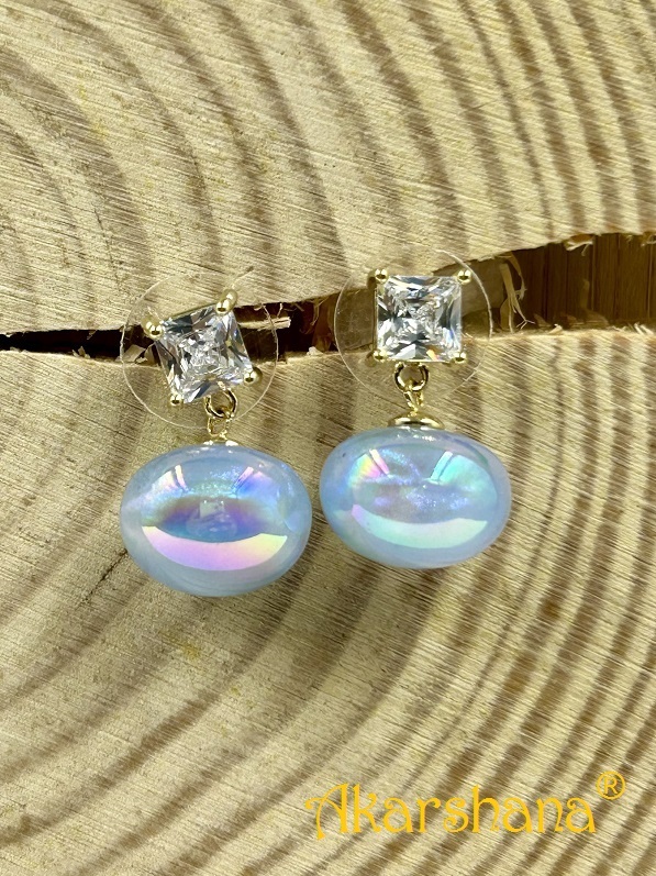 CZ Stone Blue Pearl Dangles A6FJ00195I