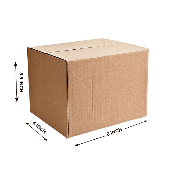 Buy Corrugated Boxes, 6x4x3.5 Inches - Pack Of 100