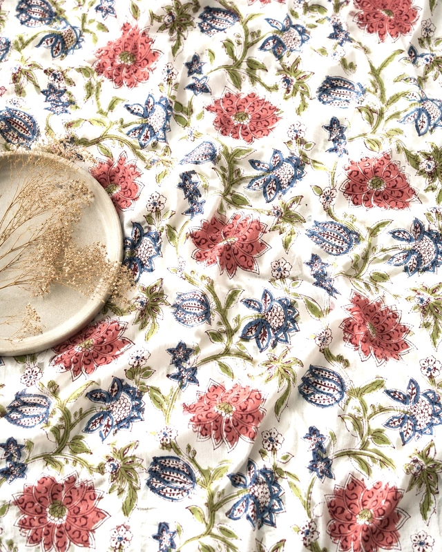 Sanganeri Handblock Cotton Fabric #80