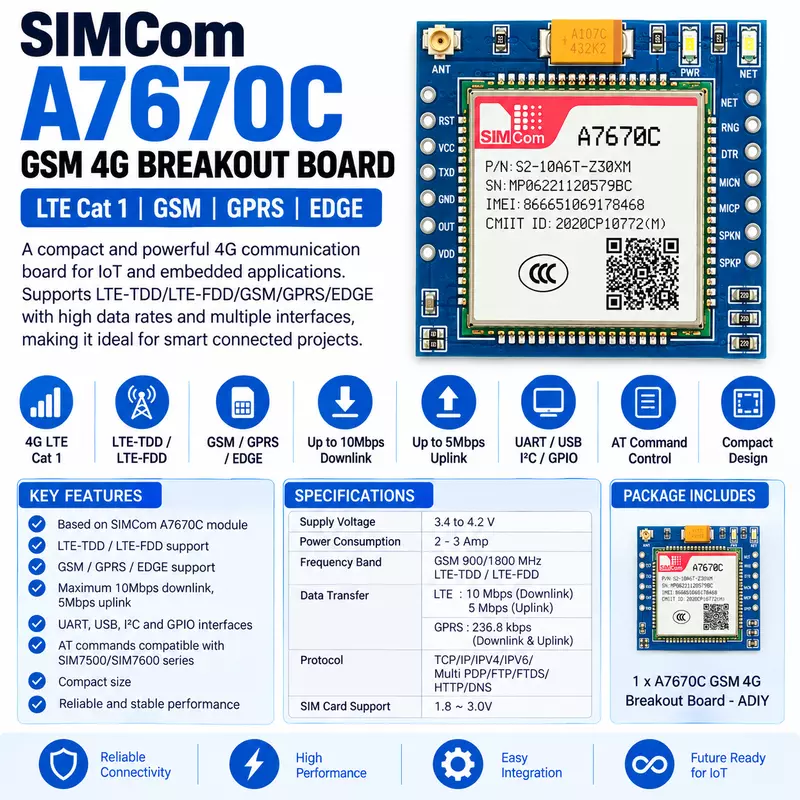 SIM A7670C - 4G