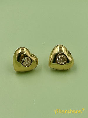 Anti Tarnish Stone Studded Heart Earring A7FJ00023I