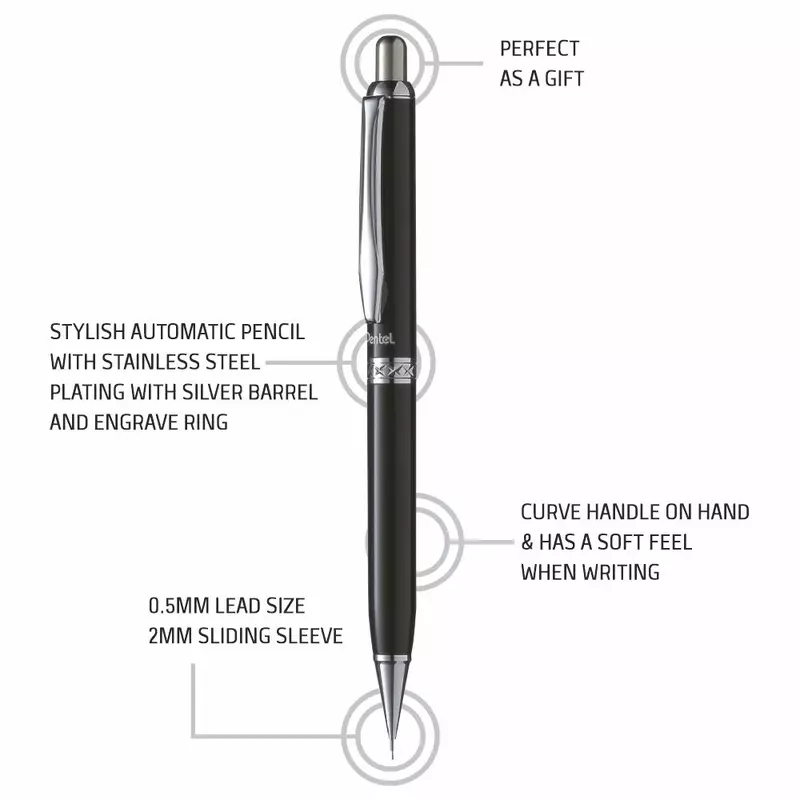 PENTEL MECH PENCIL STERLING A811 0.5MM PENTEL MECH PENCIL STERLING A811 0.5MM