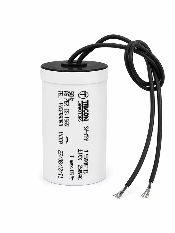 Tibcon 20 MFD Lighting Capacitor | 250V AC | Wire Type | Dry