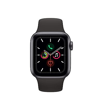 New Apple Watch SE (GPS, 44mm) - Space Grey Aluminium Case with Black Sport Band