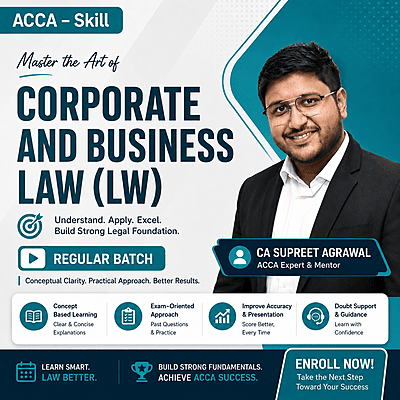 ACCA – Corporate & Business Law (LW) Full English BY CA Supreet Agarwal