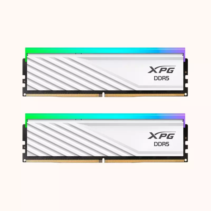 ADATA XPG Lancer Blade RGB DDR5 64GB (2x32GB) 6000MHz Desktop RAM White-AX5U6000C3032G-DTLABRWH