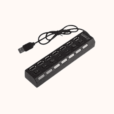 ADNet USB HUB  2.0 Hub 7Port with switch (AD-819) New - Buy Online India