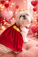 Red and Golden Velvet Dress