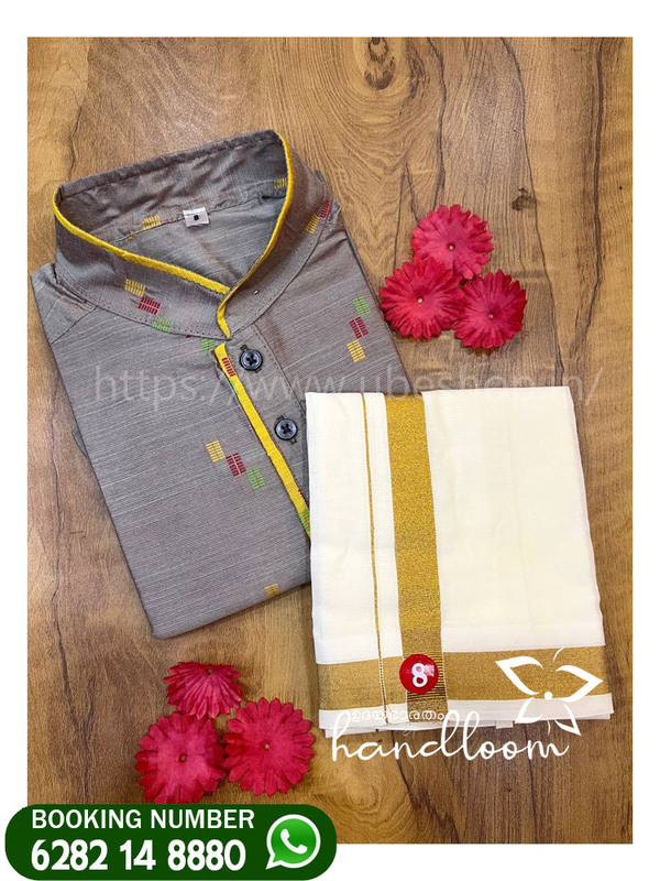 ONAM SIMPLE PRINT KURTHA SET AGR 7-8-9