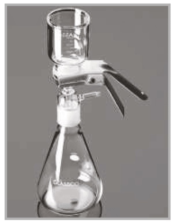 All-Glass Filter Holder Assembly with Funnel, Fritted-Base & Cap, Clamp 47 mm, Ground Joint Flask 1Lts GC