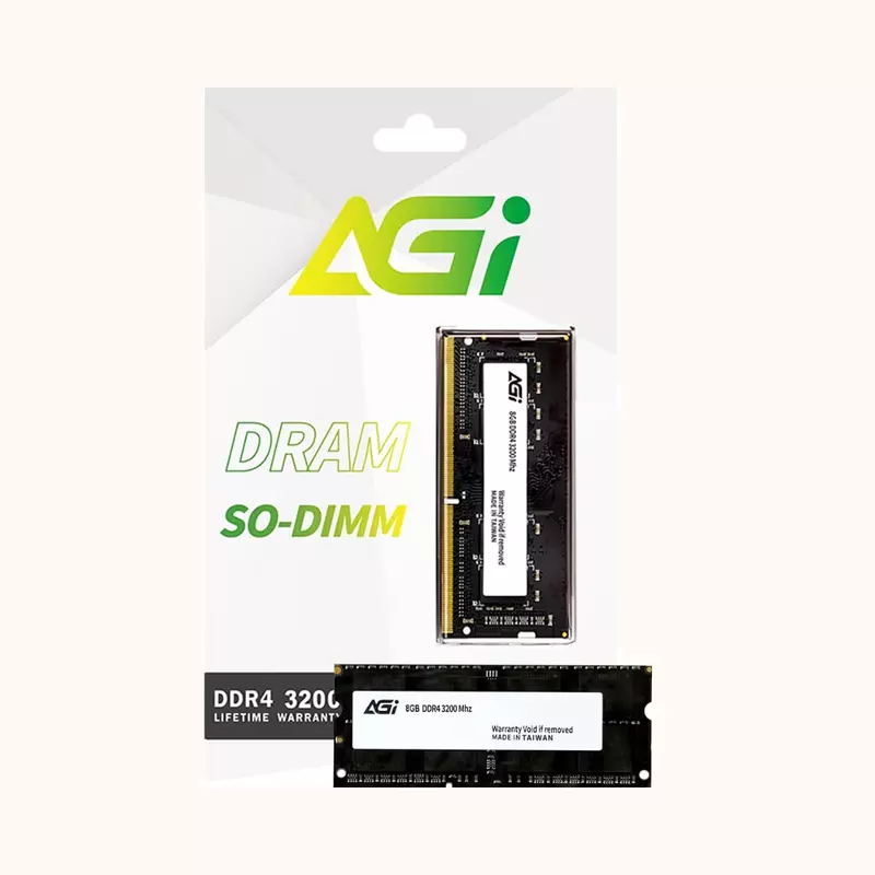 AGI DDR4 8GB Laptop Ram SO-DIMM 3200Mhz CL19 1.2V Nero (AGI320008SD138)