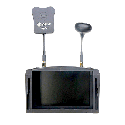 Front view of the Eachine EV800D headset showing the 5-inch screen and face foam Front view of the Eachine EV800D headset showing the 5-inch screen and face foam