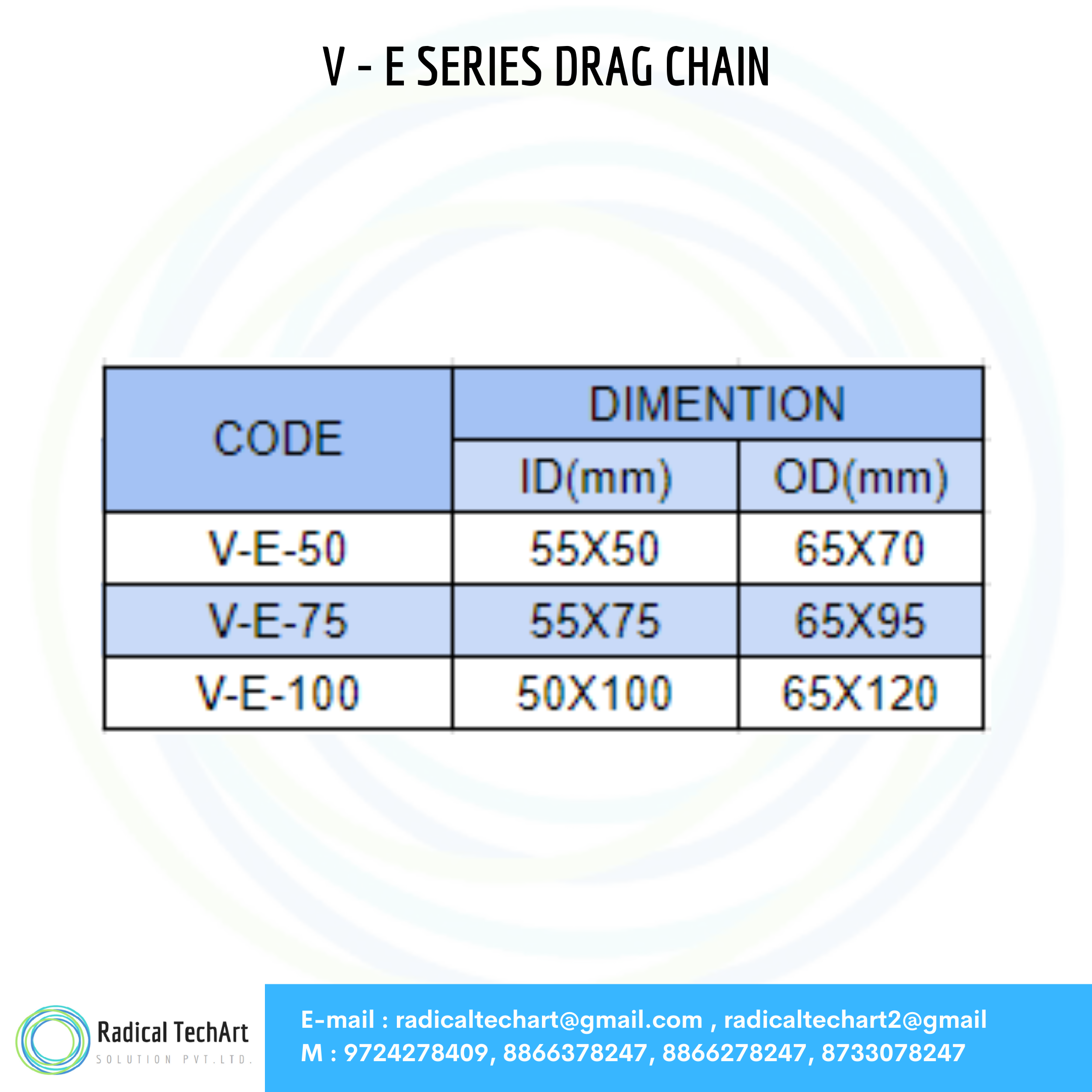 DRAG CHAIN V - E SERIES