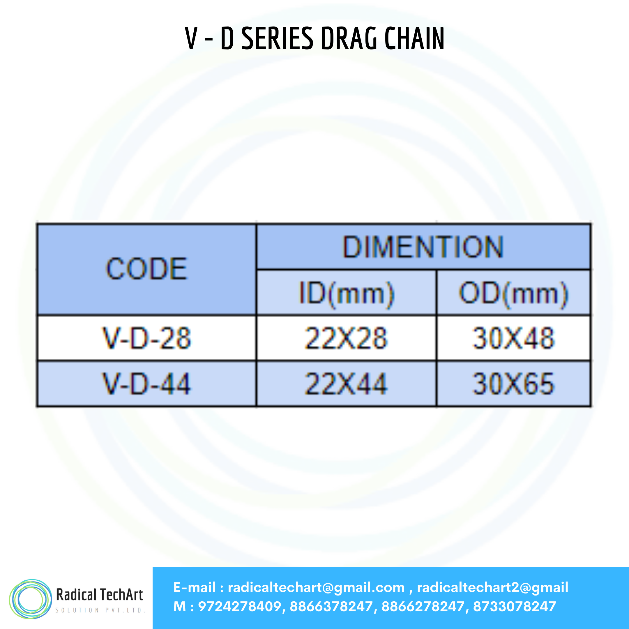DRAG CHAIN V - D SERIES