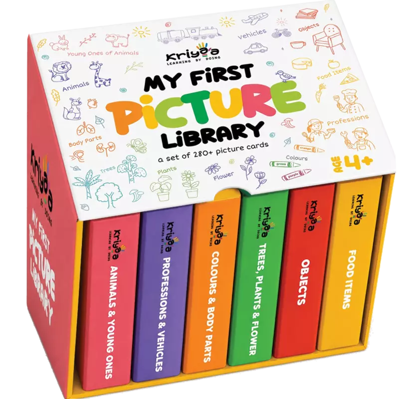 My First Picture Library | 280 Bilingual Real-Life Picture Cards | Age 4+