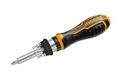 INGCO 8 Pcs Ratchet Screwdriver Set AKISD0808 (Bits SL5,SL6,PH1,PH2,PH3,T15,T20) INGCO 8 Pcs Ratchet Screwdriver Set AKISD0808 (Bits SL5,SL6,PH1,PH2,PH3,T15,T20)