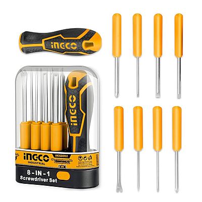 INGCO 9 Pcs Interchangeable Screwdriver Set AKISD0901 INGCO 9 Pcs Interchangeable Screwdriver Set AKISD0901