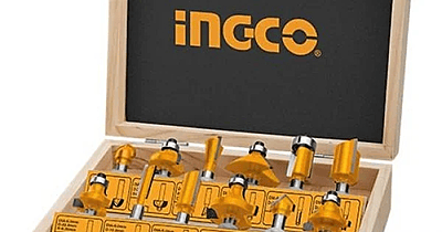 INGCO 12 Pcs Router Bits Set AKRT1211 (8mm) INGCO 12 Pcs Router Bits Set AKRT1211 (8mm)