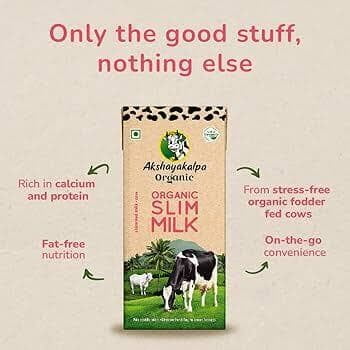 AKSHAYA KALPA ORGANIC SLIM MILK 1L TETRA