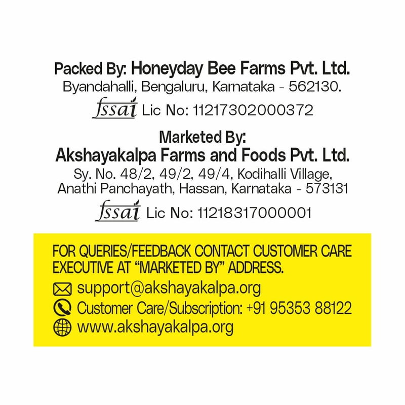 AKSHAYAKALPA MULTIFLORAL FOREST HONEY 250G