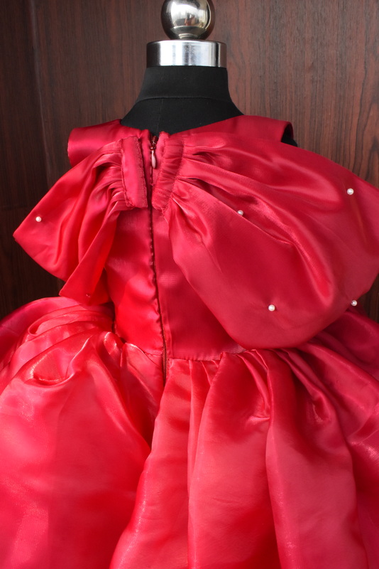 Red Bow Princess Party Dress