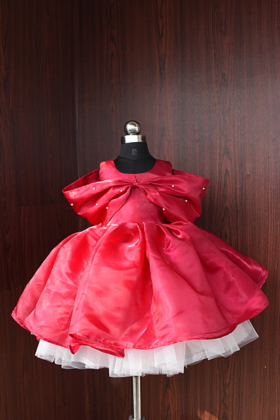 Red Bow Princess Party Dress