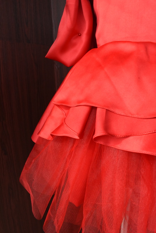 Scarlet Red Satin Princess Dress