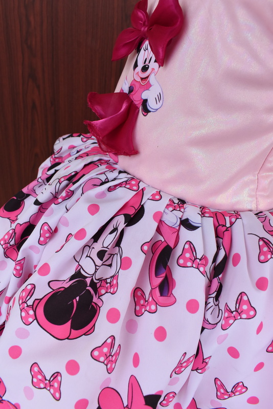 Mickey Minnie Pink Cartoon Party Dress