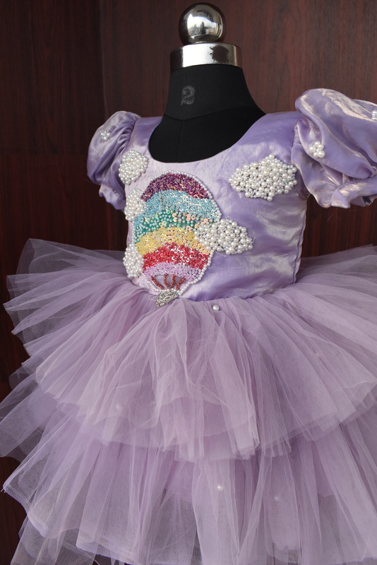 Lavender Hot Air Balloon Pearl Dress