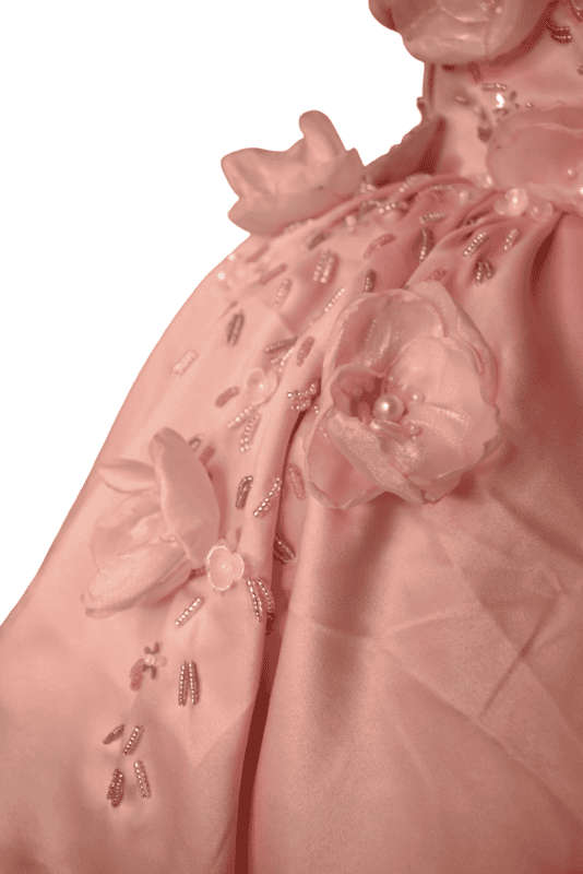 Blush Pink Butterfly Embroidered Dress