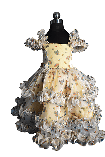 Buttercup Yellow Organza Dress