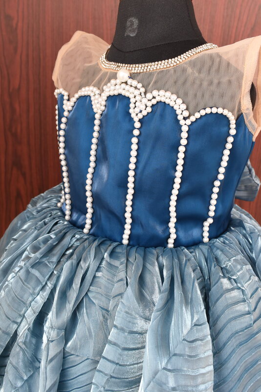 Blue Pearl Cinderella Party Gown
